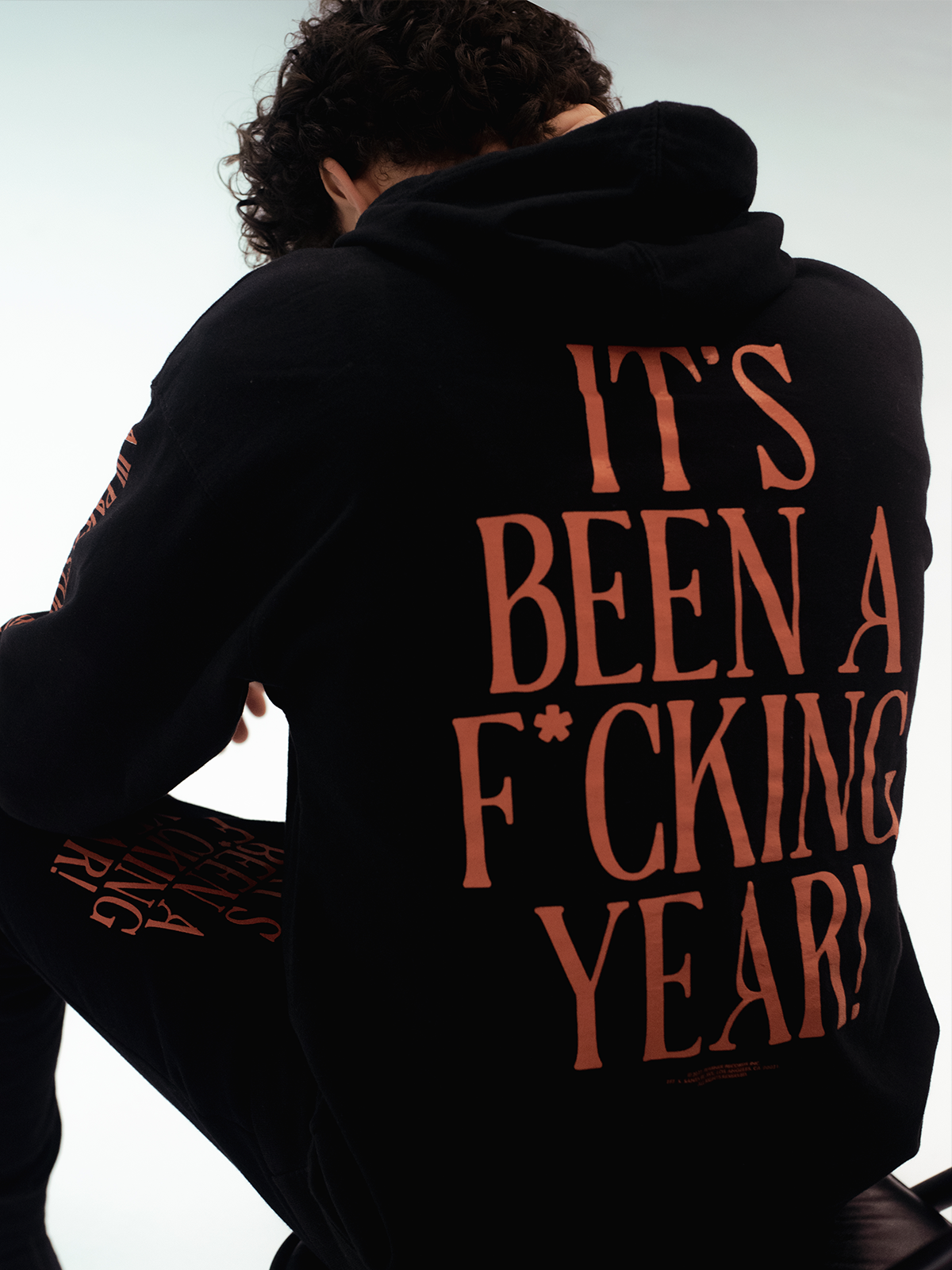 It's been a f*cking year black and red hoodie back on Joshua Bassett